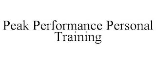 PEAK PERFORMANCE PERSONAL TRAINING trademark