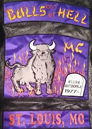 BULLS OUT OF HELL MC WILLIAM WHITEHORN JR. 1977 ST. LOUIS MO WILLIAM W trademark