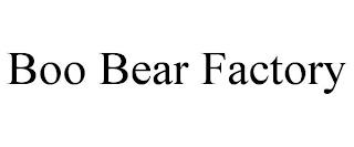 BOO BEAR FACTORY trademark