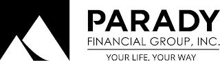 PARADY FINANCIAL GROUP, INC. YOUR LIFE, YOUR WAY trademark