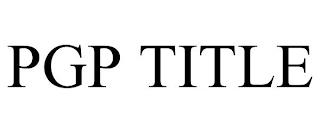 PGP TITLE trademark