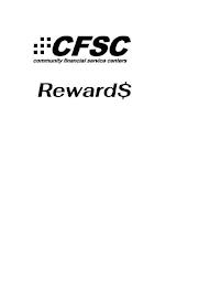 CFSC COMMUNITY FINANCIAL SERVICE CENTERS REWARDS trademark