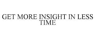 GET MORE INSIGHT IN LESS TIME trademark