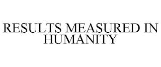 RESULTS MEASURED IN HUMANITY trademark