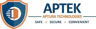 APTEK APTURA TECHNOLOGIES SAFE + SECURE + CONVENIENT trademark