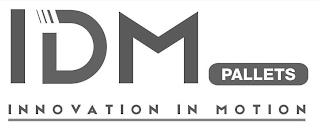 IDM PALLETS INNOVATION IN MOTION trademark