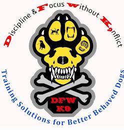 DFW K9 DISCIPLINE & FOCUS WITHOUT K9NFLICT TRAINING SOLUTIONS FOR BETTER BEHAVED DOGS trademark