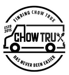 ESTD 2015 FINDING CHOW TRUX CHOW TRUX HAS NEVER BEEN EASIER trademark