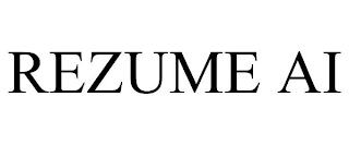 REZUME AI trademark