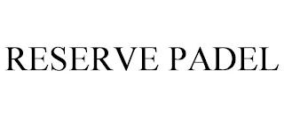 RESERVE PADEL trademark