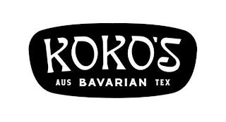 KOKO'S AUS BAVARIAN TEX trademark