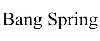 BANG SPRING trademark