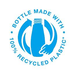 BOTTLE MADE WITH 100% RECYCLED PLASTIC trademark