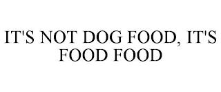 IT'S NOT DOG FOOD, IT'S FOOD FOOD trademark