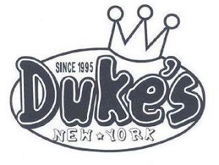 DUKE'S NEW YORK SINCE 1995 trademark