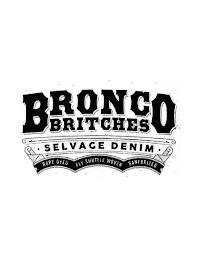 BRONCO BRITCHES SELVAGE DENIM ROPE DYED FLY SHUTTLE WOVEN SANFORIZED trademark