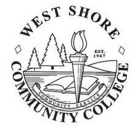 WEST SHORE COMMUNITY COLLEGE EST. 1967 COMMUNITY SERVICE trademark