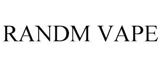 RANDM VAPE trademark