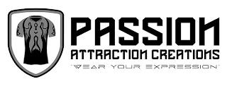 PASSION ATTRACTION CREATIONS "WEAR YOUR EXPRESSION" trademark