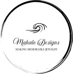 MAHALO DESIGNS MAKING MEMORABLE JEWELRY trademark