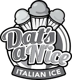 DAT'S A N'ICE ITALIAN ICE trademark