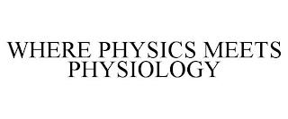 WHERE PHYSICS MEETS PHYSIOLOGY trademark