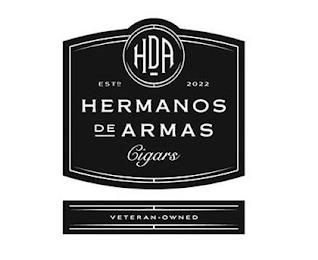 HDA ESTD 2022 HERMANOS DE ARMAS CIGARS VETERAN-OWNED trademark