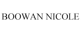 BOOWAN NICOLE trademark