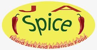 J A SPICE ISLAND JERK AND AMERICAN FOOD trademark