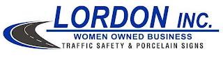 LORDON INC. WOMEN OWNED BUSINESS TRAFFIC SAFETY & PORCELAIN SIGNS trademark