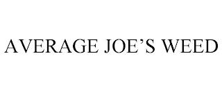 AVERAGE JOE'S WEED trademark