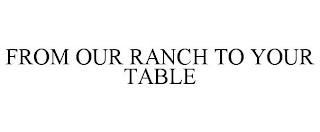 FROM OUR RANCH TO YOUR TABLE trademark