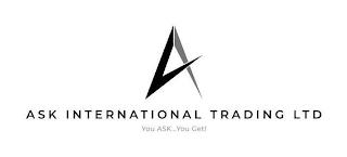 A ASK INTERNATIONAL TRADING LTD YOU ASK...YOU GET! trademark