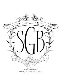 SGB SWEET GINGER BROWNE MIXER ELIXIR ALL NATURAL HANDMADE IN SMALL BATCHESNATURAL HANDMADE IN SMALL BATCHES trademark