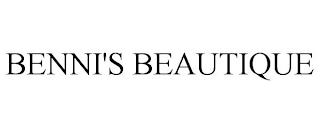 BENNI'S BEAUTIQUE trademark