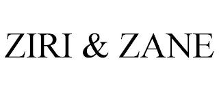 ZIRI & ZANE trademark