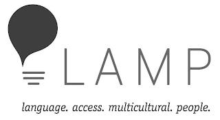 LAMP LANGUAGE. ACCESS. MULTICULTURAL. PEOPLE.OPLE. trademark