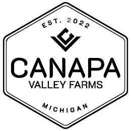 EST. 2022 CV CANAPA VALLEY FARMS MICHIGAN trademark