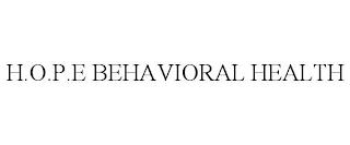 H.O.P.E BEHAVIORAL HEALTH trademark