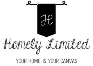 H HOMELY LIMITED YOUR HOME IS YOUR CANVAS trademark