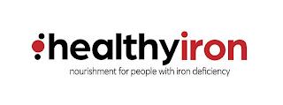 HEALTHYIRON NOURISHMENT FOR PEOPLE WITH IRON DEFICIENCYIRON DEFICIENCY trademark