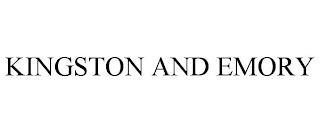 KINGSTON AND EMORY trademark