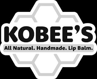 KOBEE'S ALL NATURAL. HANDMADE. LIP BALM. trademark