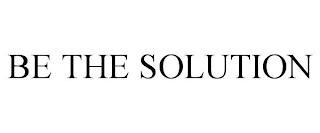 BE THE SOLUTION trademark