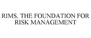 RIMS, THE FOUNDATION FOR RISK MANAGEMENT trademark