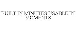 BUILT IN MINUTES USABLE IN MOMENTS trademark