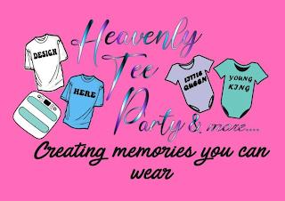 HEAVENLY TEE PARTY & MORE.... CREATING MEMORIES YOU CAN WEAR DESIGN HERE LITTLE QUEEN YOUNG KING trademark