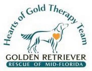 HEARTS OF GOLD THERAPY TEAM GOLDEN RETRIEVER RESCUE OF MID-FLORIDA trademark