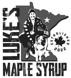 LUKE'S MAPLE SYRUP ESTABLISHED 2022 trademark