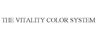 THE VITALITY COLOR SYSTEM trademark